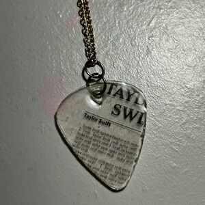 Taylor Swift Gold Chain with Clear Pendant Necklace